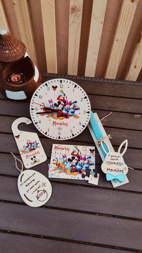 Πασχαλινό ξύλινο σετ mickey