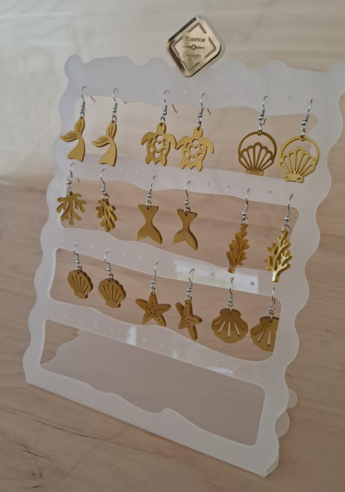Σκουλαρίκια plexiglass καλοκαιρινά μονόχρωμα