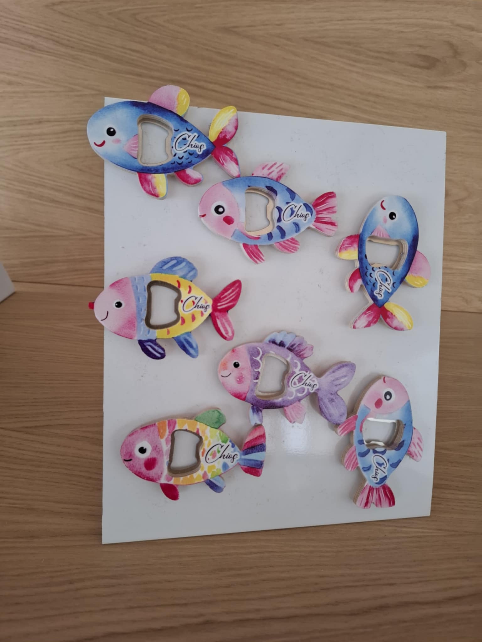 Μαγνητάκια ξύλινα ανοιχτήρι fish