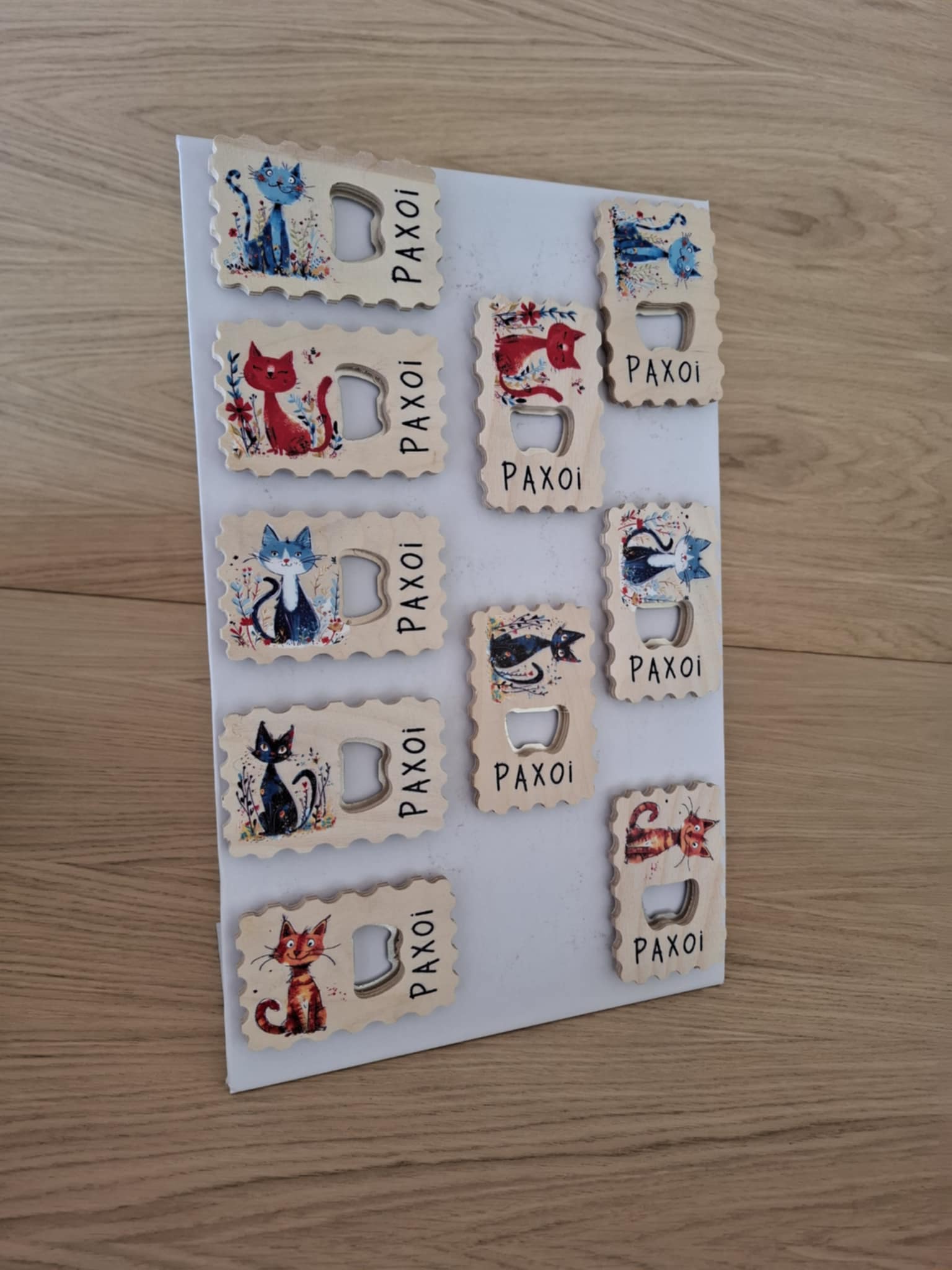 Μαγνητάκια ξύλινα ανοιχτήρι postcard